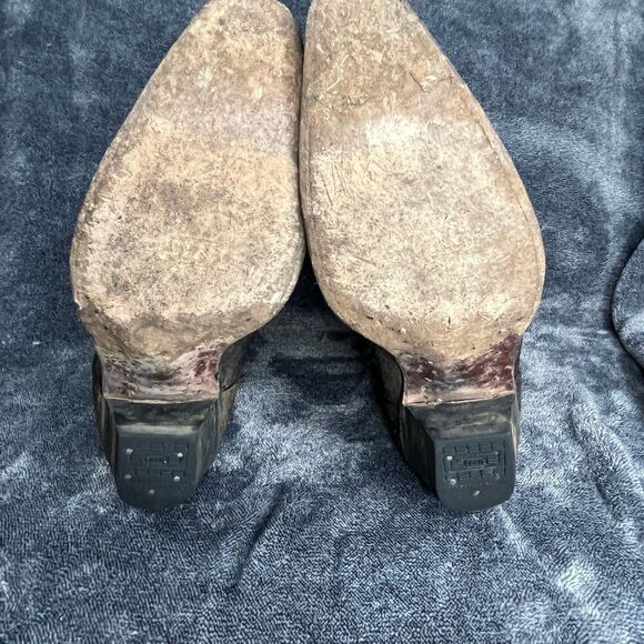 CORRAL BOOTS Brown Black Sequence Inlay Suede with Sequins Cowgirl Boots Size 7. - Picture 8 of 8